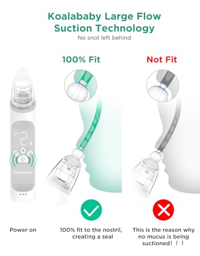 Koalababy KA1006 Large Flow Electric Nasal Aspirator, Newest Nose Sucker For Baby, Nose Cleaner For Toddlers With 3 Suction Levels thumb #4