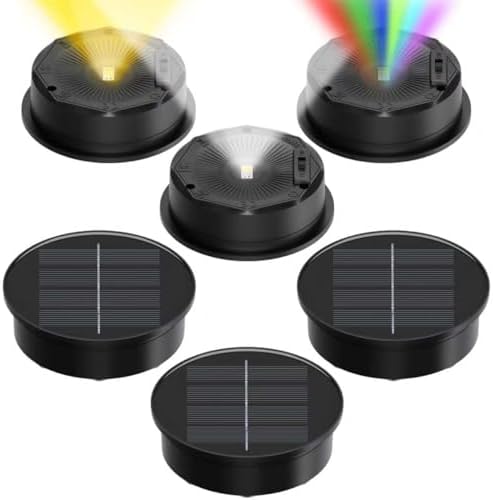 Amazon.com: lnsyhouse Solar Light Replacement Top, 3 Mode & 8 Colors ...