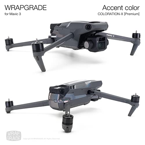 Image of WRAPGRADE Partial Skin Stickers for DJI Mavic 3 / Mavic 3 Classic Accent Color (Coloration-X)
