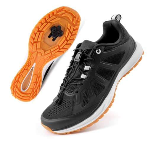 rosrabit rosrabit Mountain Bike Shoes for Men - Professional Cycling Shoes in Black