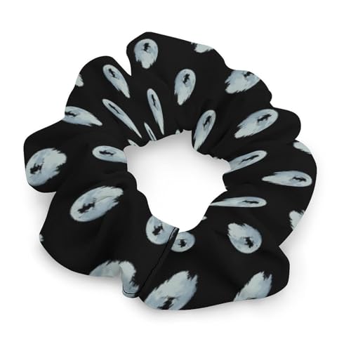 Freestyle-Skiing Full Moon Hair Bands for Women Printed Scrunchies Elastic