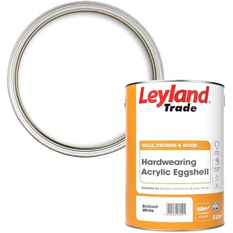 Leyland Trade Acrylic Eggshell Paint - Brilliant White Cover