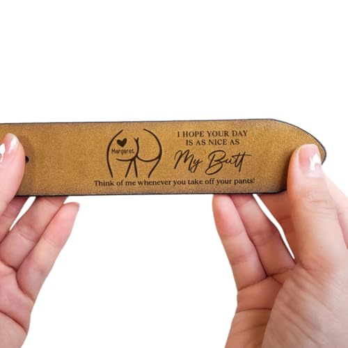 I Hope Your Day Is Nice - Personalized Engraved Leather Belt, I Hope Your Day Is As Nice As My Butt, Belt for Husband Boyfriend, Custom Name Wide Leather Belt for Fathers Day Anniversary Birthday4