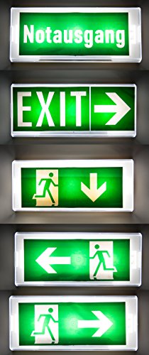 Preisvergleich Produktbild Dauerlicht Notleuchte Notbeleuchtung Exit Notausgang Fluchtwegleuchte Notlicht Fluchtweg EXIT IL (EXIT)