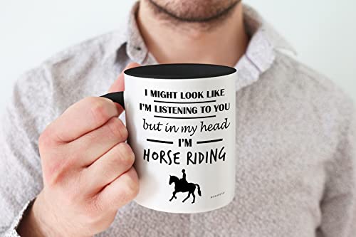 Stuff4 Horse Gifts for Women Men, in My Head I'm Horse Riding, Riding Gifts for Lovers Mugs Girls - Image 4