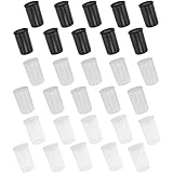 Unvtap Filmdosen 30 Stück Filmdosen mit Deckel Filmdöschen(10 Schwarze Filmdosen + 10 Transparent Filmdosen + 10 Milchig Filmdosen) für Geocaching oder Kleinteile Aufbewahrung