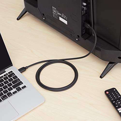 Image of Amazon Basics HDMI 2.1 Cable, 8K@60Hz 4K@120Hz Ultra High Speed, 48Gbps, 6 Feet, Compatible with PS5 /Xbox /TV /Monitor, Black