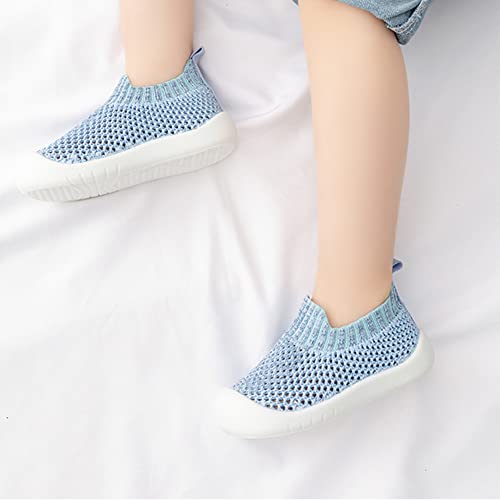 Oaisnit Baby Boy Girl Shoes Breathable Mesh Sneakers Lightweight Non-Slip Toddler Walking Shoes Infant First Walkers 6-24 Months(6-12 Months, 2-Blue) #TOP5