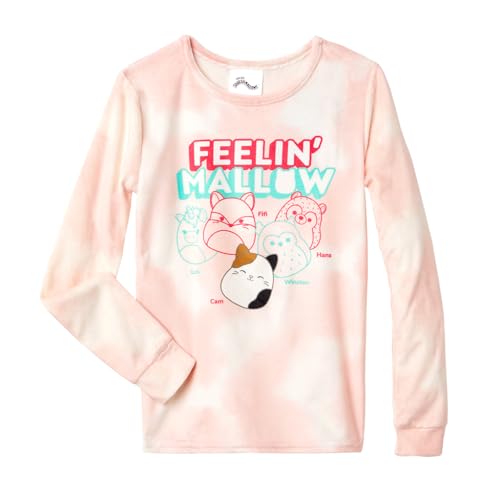 Squishmallows Girls’ 4-Piece and 2-Piece Pajama Set - Long Sleeves T-Shirt and Pajama Pants2