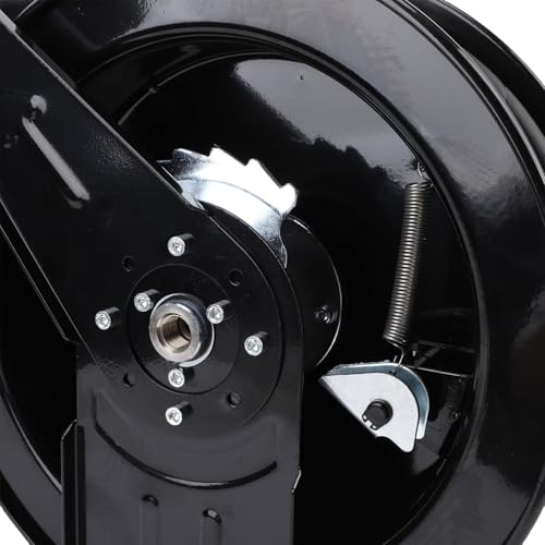 TIKATARER Retractable High-Pressure Washer Hose Reel, 3/8in x 32.81ft Heavy-Duty Auto Rewind Reel, 4000PSI Hose with Brass Fittings, Perfect for Pressure Washing - Image 7