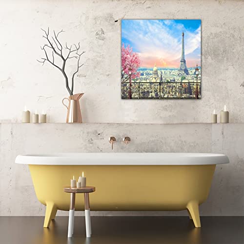 Plaque murale en bois Tour Eiffel ornement mural de qualité supérieure 40 cm