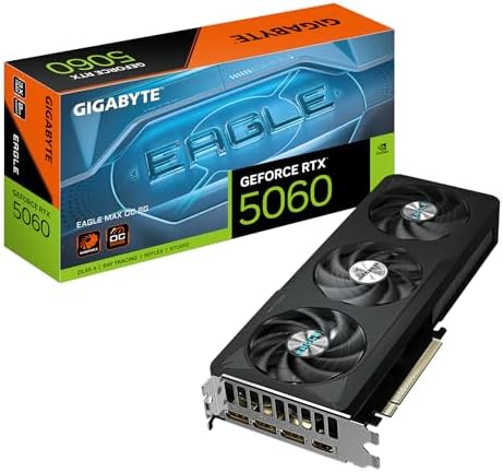 Gigabyte GeForce RTX 5060 Eagle MAX OC 8GB DDR7 — šoninis vaizdas