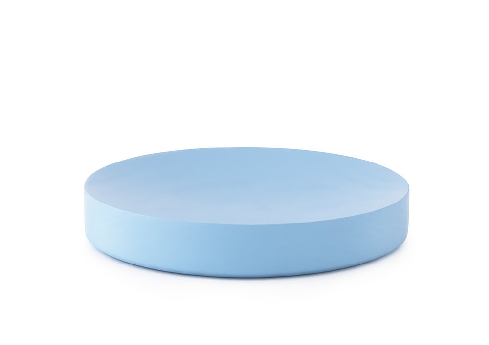 Norman Copenhagen Moon Decorative Bowl, Wood, Powder Blue, Height 2.8 x Diameter 18 cm