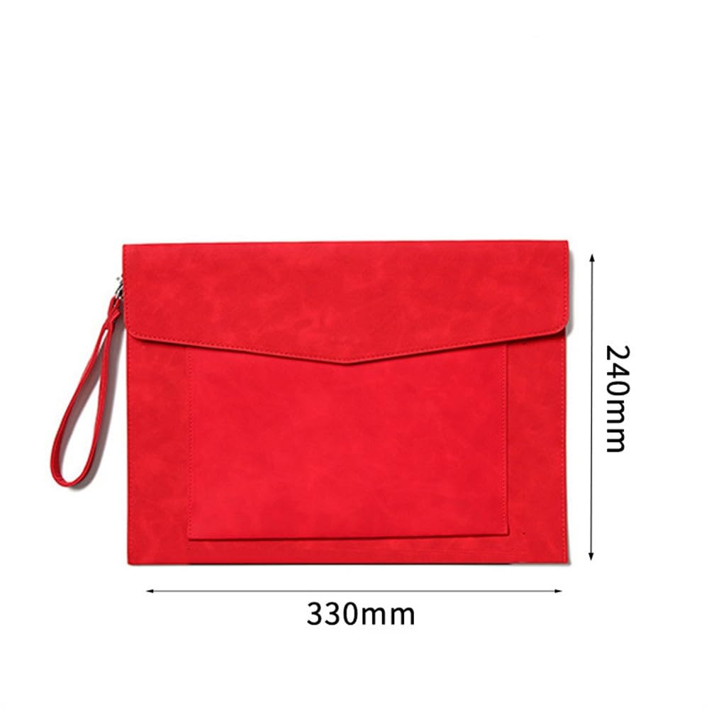 Porte-Documents Enveloppe Porte-Documents Simple for conférence d'affaires(Rouge)