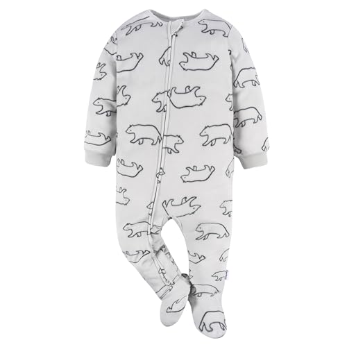 Image of Gerber Baby Boys & Girls 3-Pack Fleece Footed Pajamas