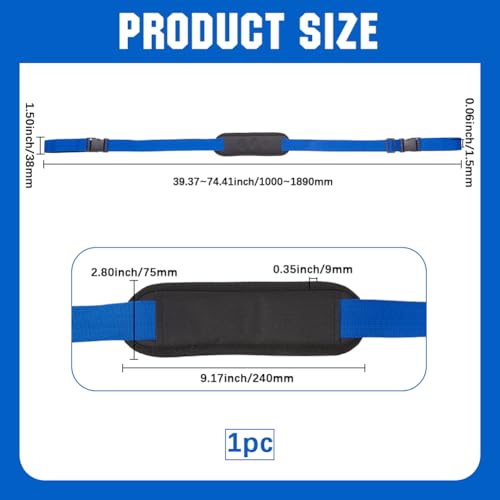 Image of GORGECRAFT Scooter Carry Strap Blue Beach Anti-Slip Shoulder Straps Replacement with Non-Slip Shoulder Pad Polyester Universal Adjustable Backpack Bicycle Carrying Straps for Foldable Balance Bikes