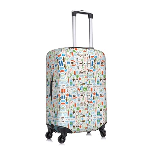The Nature Wildlands Activities Pattern Print Luggage Suitcase Cover Protector Luggage Washable Covers With Concealed Zipper3