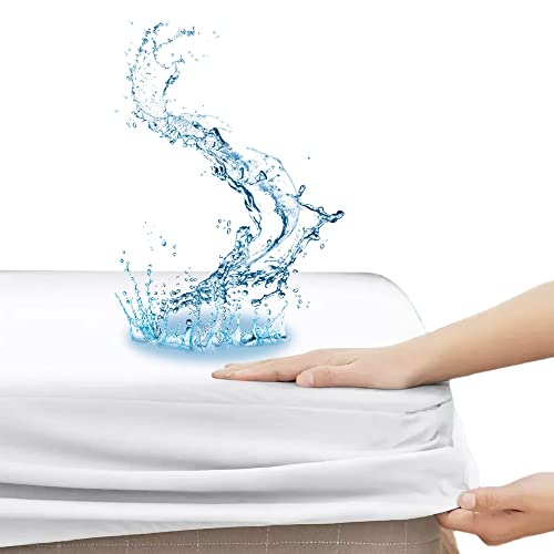RESTAR Protector de Colchón Impermeable, 100% Algodón, Sabana Bajera Transpirable, Cubre Colchón Ajustable con Elástico de Tacto Liso y Suave (Dispone Todas Las Medidas) (Cama 90x190/200cm) Cover
