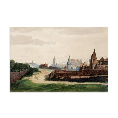 Décoration maison mur vide résolu avec l'affiche vue de Nuremberg sur toile Dürer