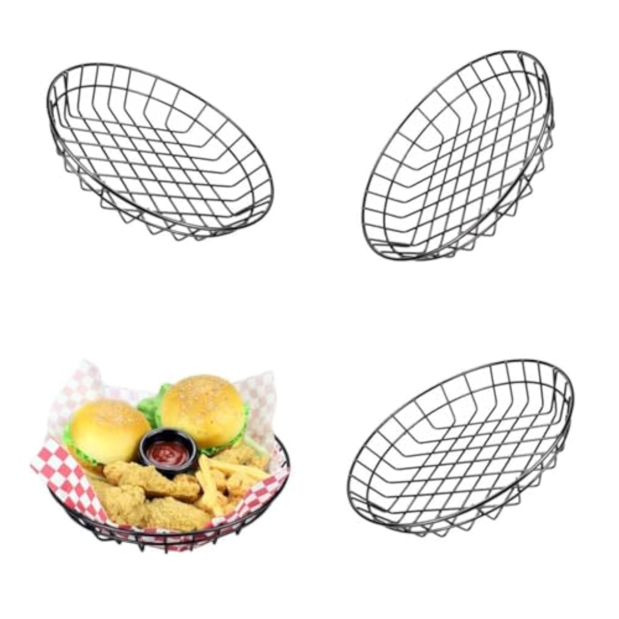 Metal Fast Food Baskets for Restaurant Serving