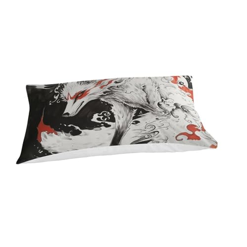 Housses de couettes loup en microfibre 3D douce 135x200 cm