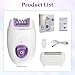 Cordless Epilator for Women, 600mAh Face Epilator with Shaving Head and Epilating Head, 2 Speed, with LED Light for Underarms, Legs, Arms