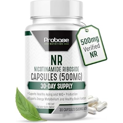 Probase Nutrition Nicotinamide Riboside - NAD Supplement to Boost Levels of NAD 30ct/500mg, 30-Day Supply