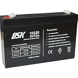 Precio De Pila Para Moto DSK 10320 - Batería de Plomo AGM Recargable Sellada de 6V y 7Ah. Ideal para Coche y motos eléctricos para niños, Patinetes, Sistemas SAI/UPS, Sistemas de seguridad y comunicación, Luces de emergencia…