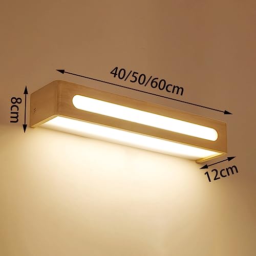 Apliques de pared LED modernos de madera maciza selecta con difusor acrílico de alta densidad 5