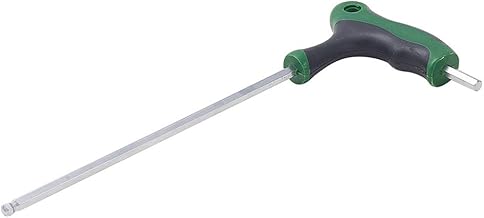 Utoolmart Llave hexagonal de cabeza de bola en forma de T, 5 mm, color verde, 45 mm, herramienta de destornillador de superficie de cromo pulido para taller, raza mecánica, uso en el hogar, 1 unidad