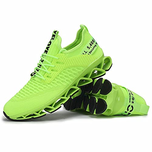 Image of Chopben Men's Running Shoes Blade Non Slip Fashion Sneakers Breathable Mesh Soft Sole Casual Athletic Walking Shoes