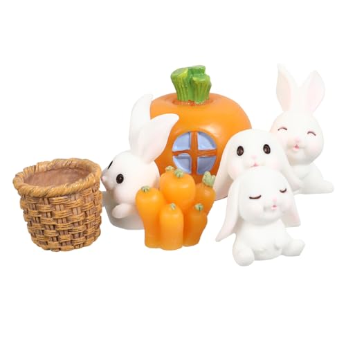 Mini pour les enfants décorations de gâteaux lapin et figurines micro paysage