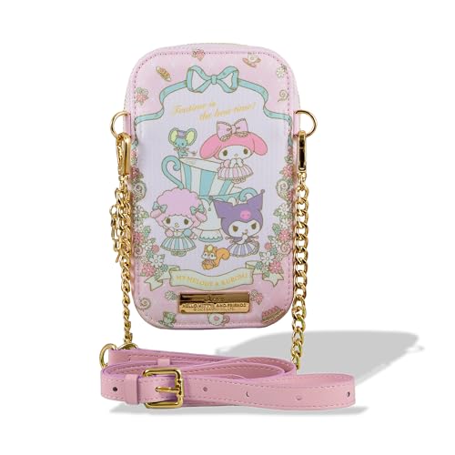 Sonix x Sanrio Phone Pouch - Universal Smartphone Travel Purse and Wallet, Crossbody and Shoulder Bag | Kuromi & My Melody Tea Party