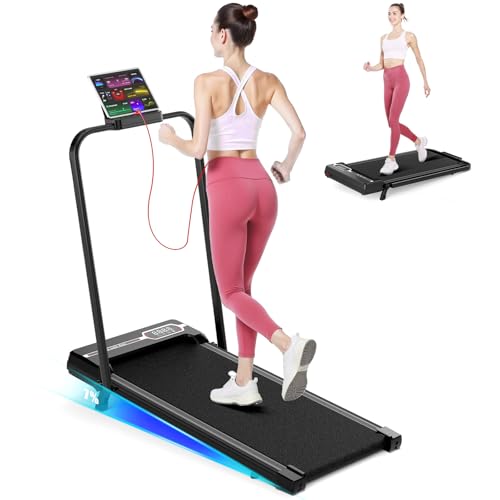 Dskeuzeew Tapis Roulant Elettrico Pieghevole Salvaspazio Walking Pad 8 km/h Extra Large (39 cm),...