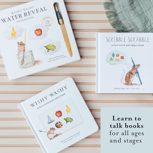 Image of Scribble Scrabble: A Board Book of First Words and Shapes for Growing Minds (A Wishy Washy Sequel) (Tabitha Paige Children's Book Series)