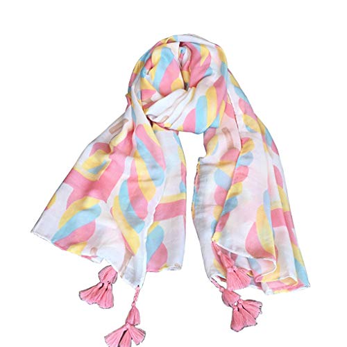 CrEev Seidenschal für Damen, Sommer, Sonnenschutz, Wilder langer Schal, Schal, warmer Schal für Damen, Winter (Rosa, 180 x 90 cm) (Rosa, 180 x 90 cm)