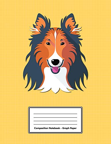 Composition Notebook - Graph Paper: Yellow Rough Collie | 109 pages 8.5"x11" | White Blank 5x5 Exercise Book | School Subject | Gift For Kids Teenager Adult Teacher Student | Journal | Diary image 3