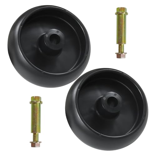 LAWNEAGLE 2 Pack GX10168 Deck Wheels with Bolts Replaces GX10168 Deck Wheels for John Deere GX10168 Gauge Wheel for John Deere 115 D140 D160 D170 L100 L110 L120 L130 LA115 Z425 Z445 Mowers