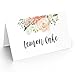 Printed Party Table Place Cards for All Occasions and Events, Set of 25 (Elegant Floral)