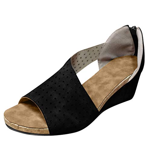 YWLINK Sandalias PU Moda Mujer CuñAs Boca Baja Peep Toe Zapatos Casuales...