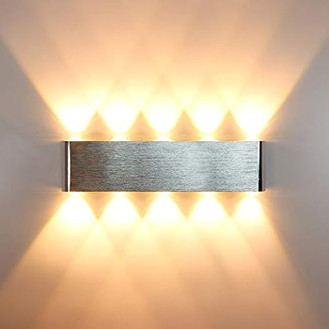 KAWELL Aluminum LED Wall Wash Lights Modern Wall Light LED Wall Lamp Up Down Indoor Lighting for Bedroom Corridor Living Room Stairs Hallway KTV, 10W Warm White Cover