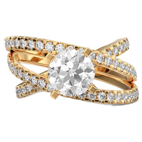 Bague céleste en argent et moissanite ronde : l'élégance quotidienne d'un bijou plaqué or