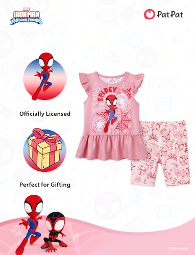 Image of Disney Minnie Mouse Frozen Princess Marvel Toddler Girls Clothes Long Sleeve Sweatshirt + Leggings 2pcs Outfits Set 2-6Y