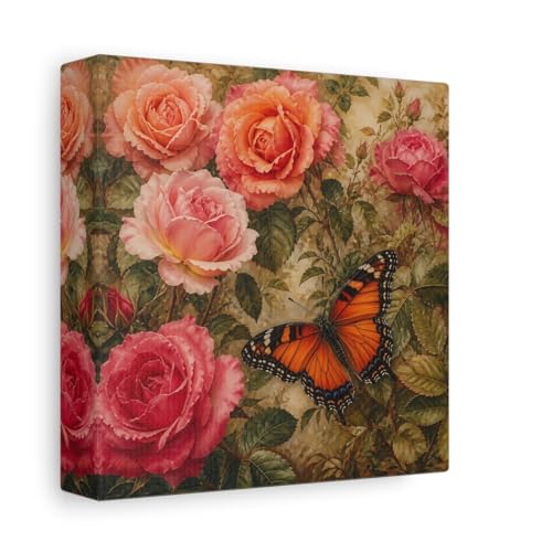 Toile papillon décor salon pour créer un mur de cadres rustique chaleureux