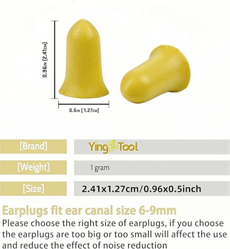 60 Pairs Ultra Soft Foam Ear Plugs, 36dB SNR Noise Reduction Earplugs for Sleeping Hearing Protection Travel Shooting Work Concentration Construction Site, Yellow