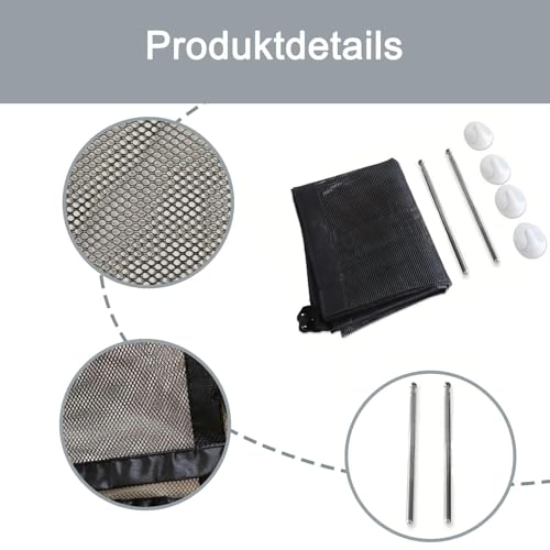 Türschutzgitter Ausziehbar 180 x 72 cm, Kinder Treppenschutzgitter Hundegitter Wohnung, Kindersicherung Tür Türgitter Ohne Bohren, Katzenschutz Tür geeignet für Innen und Außenbereich (Grau)