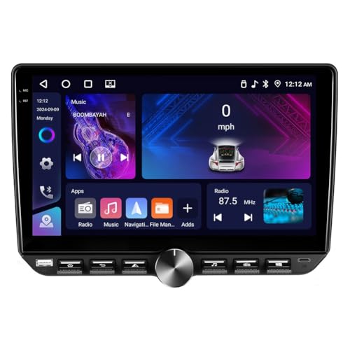 Autoradio Android 15 de 10 pouces universel avec Carplay sans fil et navigation GPS
