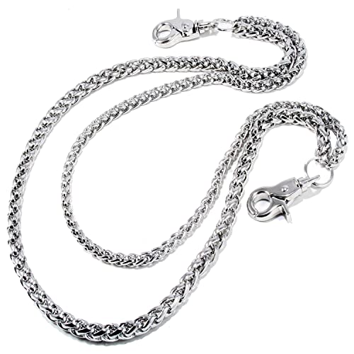 Double K 2 Roof Durable Biker Key Jean Wallet Chain (24"/5.6oz) MLT NCS68 (Silver)3