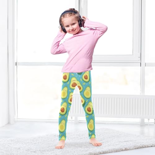 Funny Avocado Kids Girl's Basic Leggings Stretch High Waisted Workout Pants Sports4
