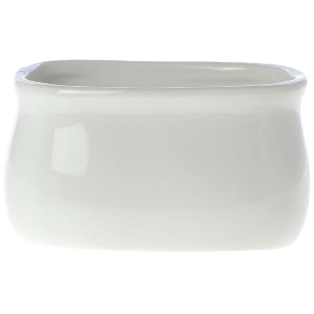 Rectangular Bright White Porcelain Sugar Packet Holder - 3 1/4"L x 2 1/2"W x 1 7/8"H by American Metalcraft – 3.0 quarts, Porcelain, Bright White, Model 70433992757